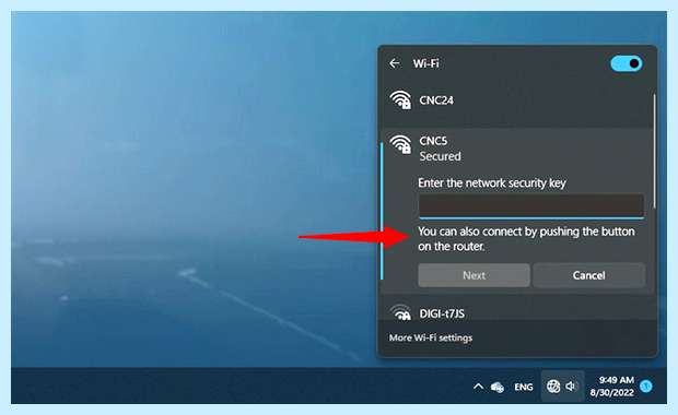 Wps на ноутбуке (ноутбуке, Wi-Fi сети, кнопку маршрутизаторе, подключиться Wi-Fi, нажав кнопку) Wps на ноутбуке