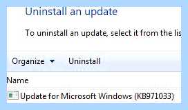 Wusa uninstall kb 971033 (wusa, uninstall, 971033, wusa uninstall) Wusa uninstall kb 971033