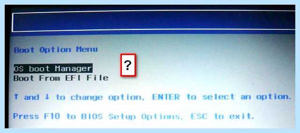 Hp boot menu