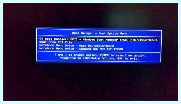 Hp boot menu