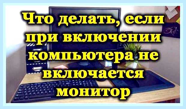 Включаю системный блок а монитор не реагирует