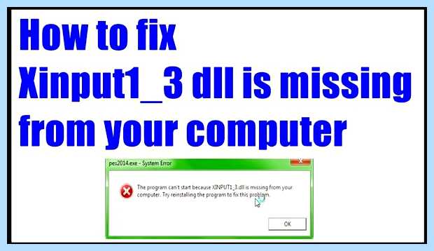 Xinput1 3 dll missing