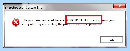 Xinput1 3 dll missing