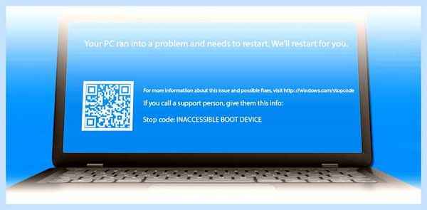 Inaccessible boot device что это