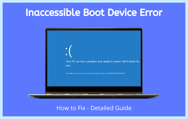Inaccessible boot device при загрузке windows