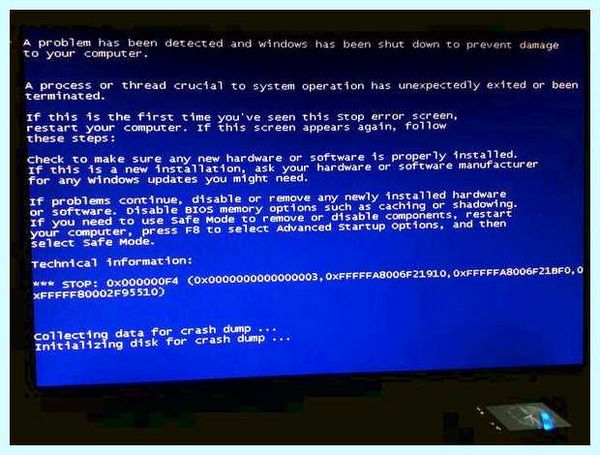 Initializing disk for crash dump