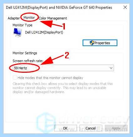 Input not supported монитор