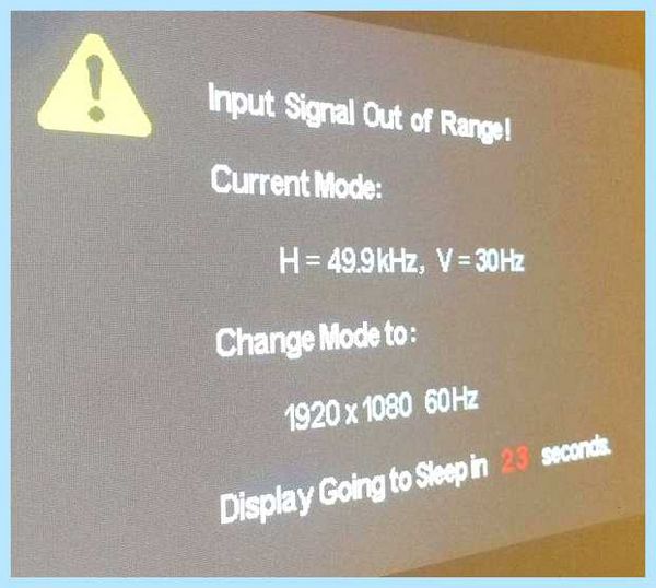 Input signal not found