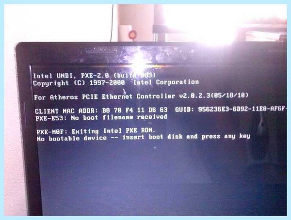 Insert boot and press any key