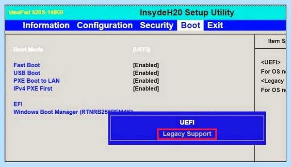 Insydeh20 setup utility (insydeh20, setup, utility, Secure Boot, опцию Secure, опцию Secure Boot) Insydeh20 setup utility