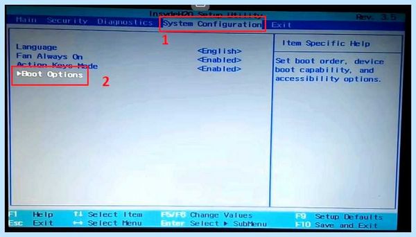 Insydeh20 setup utility (insydeh20, setup, utility, Secure Boot, опцию Secure, опцию Secure Boot) Insydeh20 setup utility