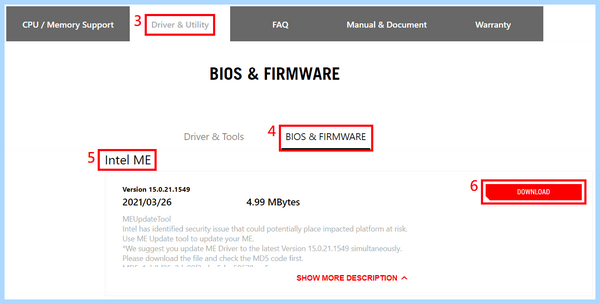 Intel me driver
