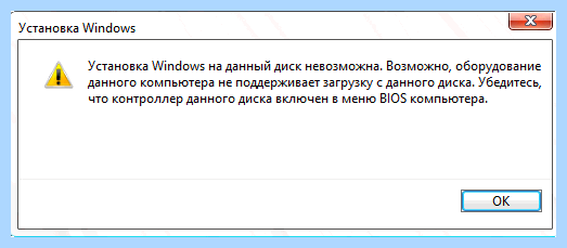 Включить контроллер диска в bios на компьютере потому, что