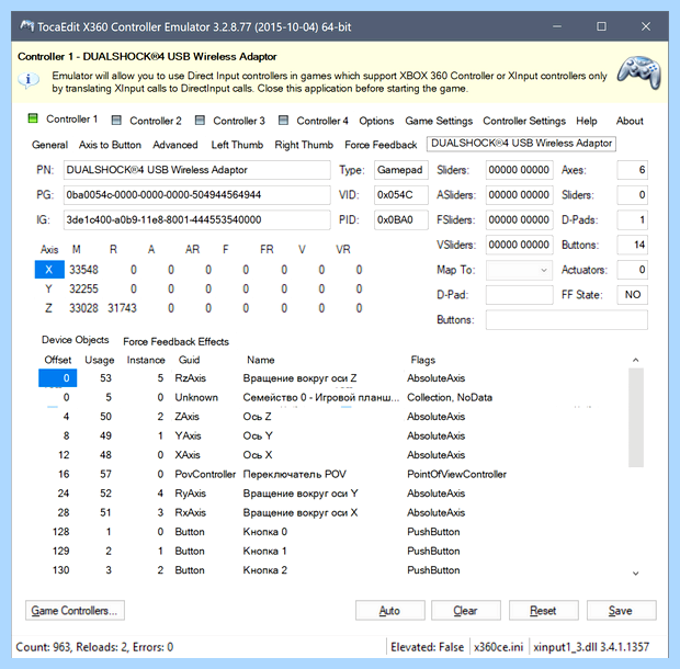 Xinput windows 10