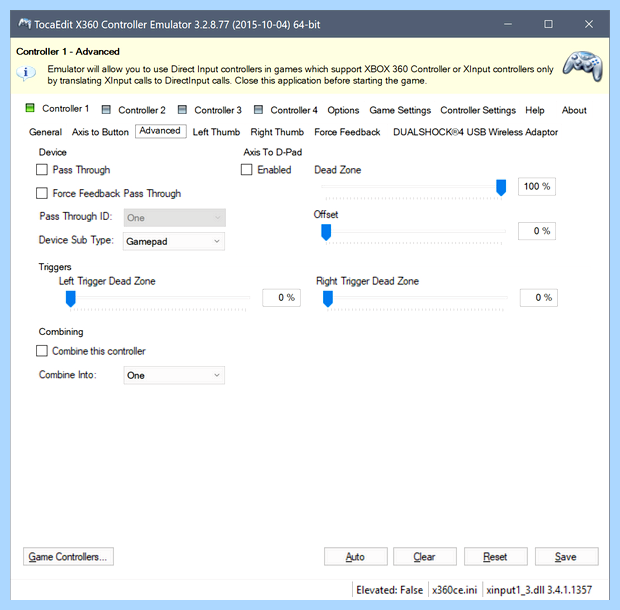 Xinput windows 10