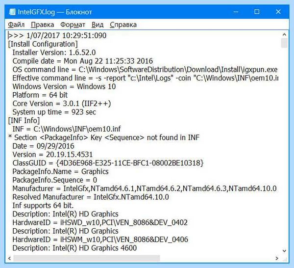 Intel что за папка