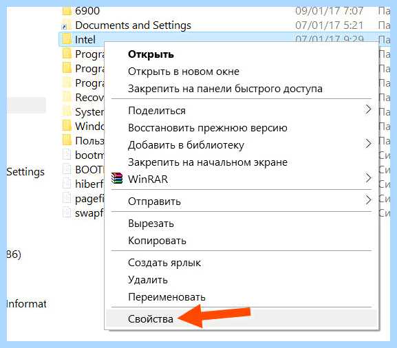 Intel что за папка