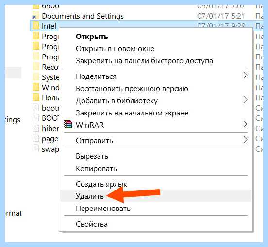 Intel что за папка