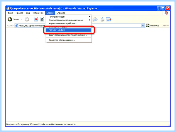 Internet explorer update