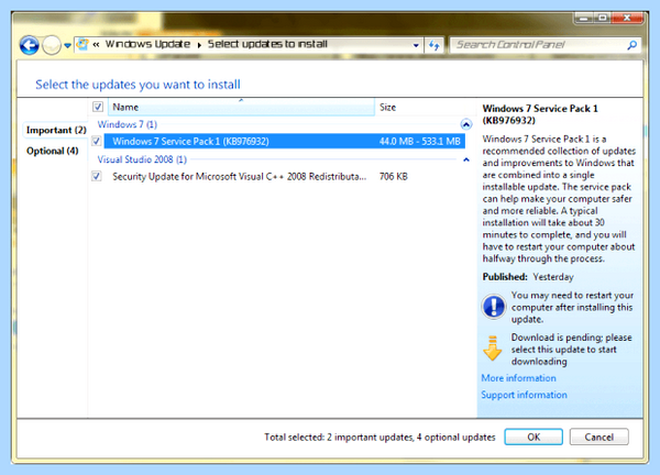 Internet explorer update