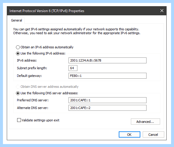 Ipv6 windows 10