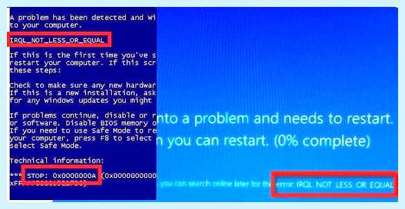 Irlq not less or equal windows 10