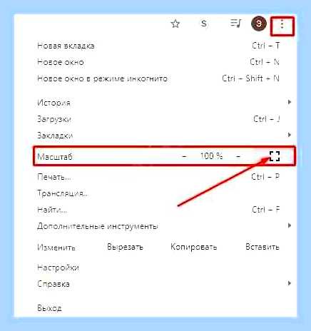Во весь экран комбинация клавиш
