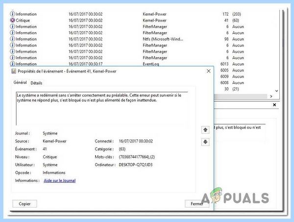 Kernel power 41 63 70368744177664 2
