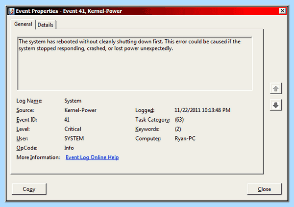 Kernel power 41 63 windows 11