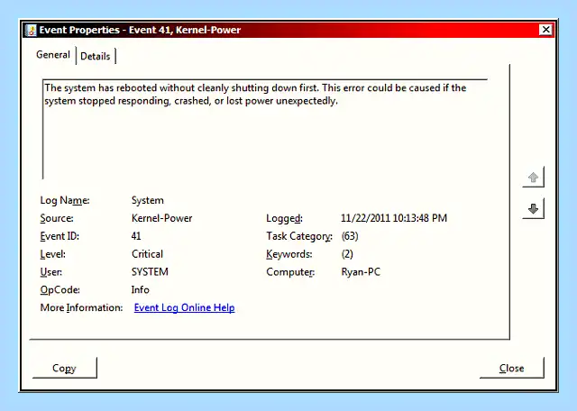 Kernel power 41 63 windows 11