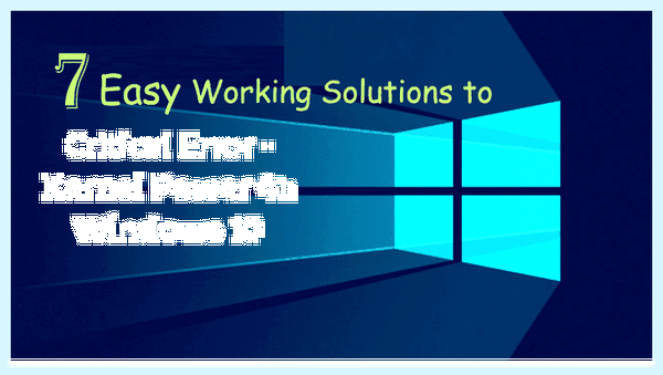 Kernel power 41 windows 7