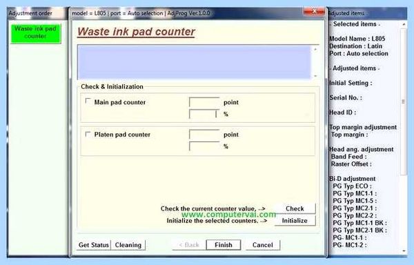L805 adjustment program (l805, adjustment, program, Epson L805) L805 adjustment program