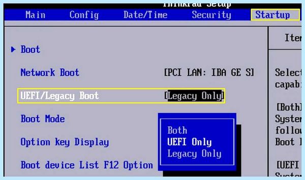 Legacy в биосе что это
