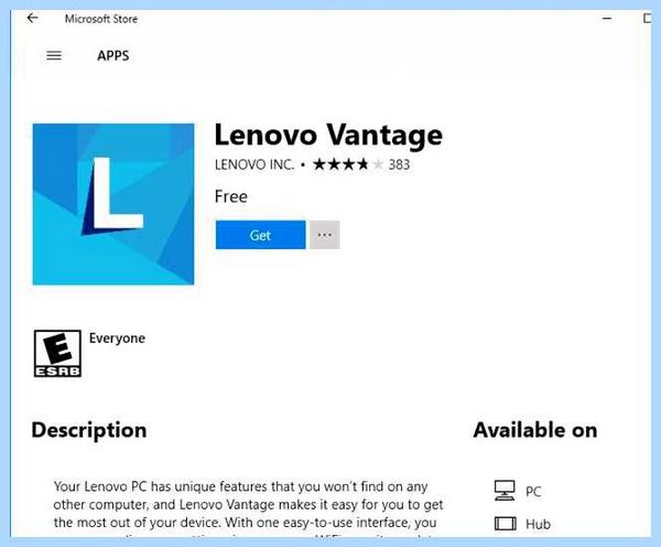 Lenovo vantage что это за программа