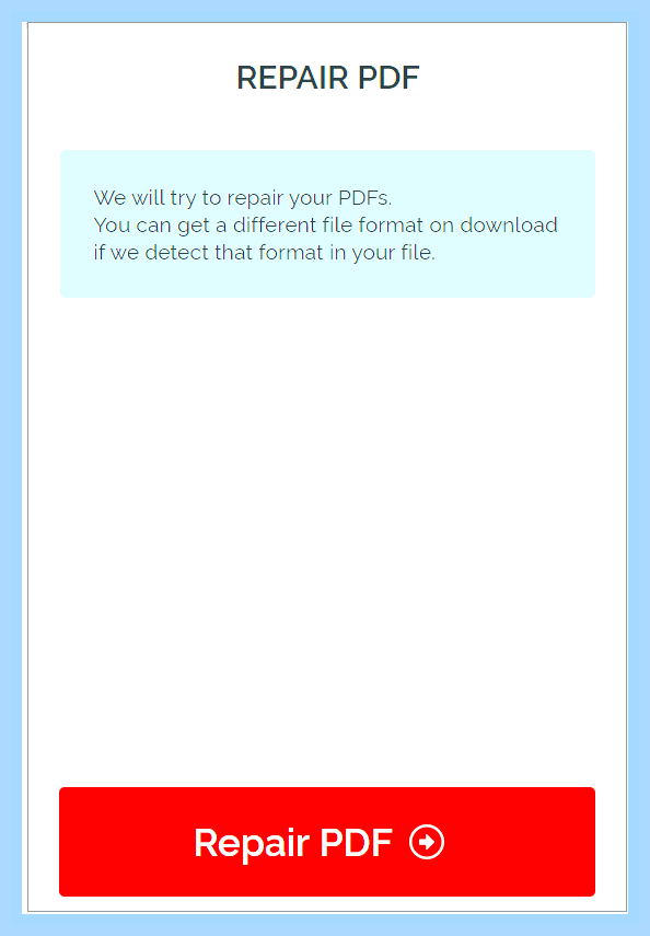 Восстановить pdf файл