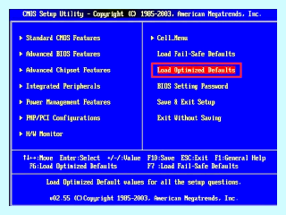 Load optimized defaults