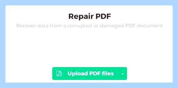 Восстановить файл pdf () Восстановить файл pdf