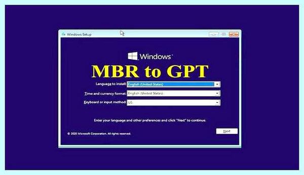 Mbr to gpt при установке windows 10