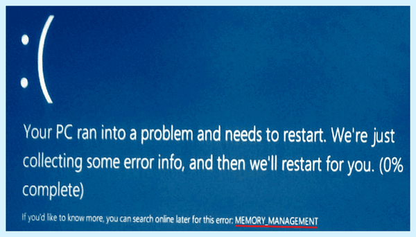 Memory management при установке windows 10 (memory, management, переть, установка) Memory management при установке windows 10