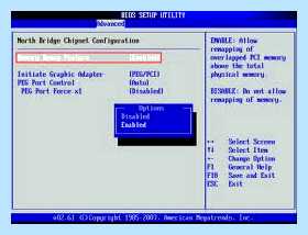 Memory remap feature (memory, remap, feature, оперативной памяти, матрицы данных) Memory remap feature