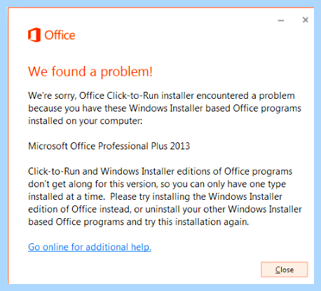 Microsoft click to run