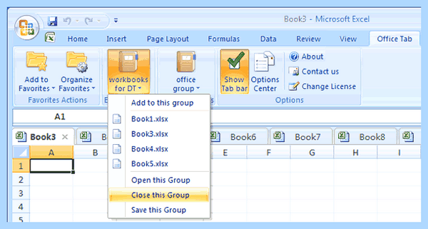 Microsoft office tab