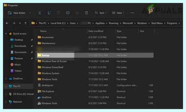 Microsoft windows start menu programs