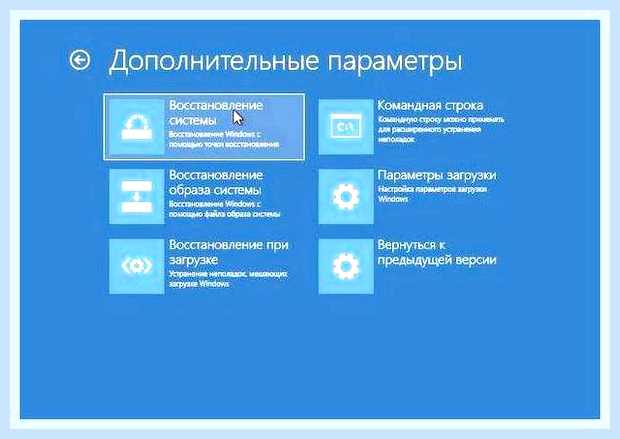 Восстановление компьютера до предыдущего состояния () Восстановление компьютера до предыдущего состояния