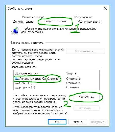 Восстановление компьютера до предыдущего состояния () Восстановление компьютера до предыдущего состояния