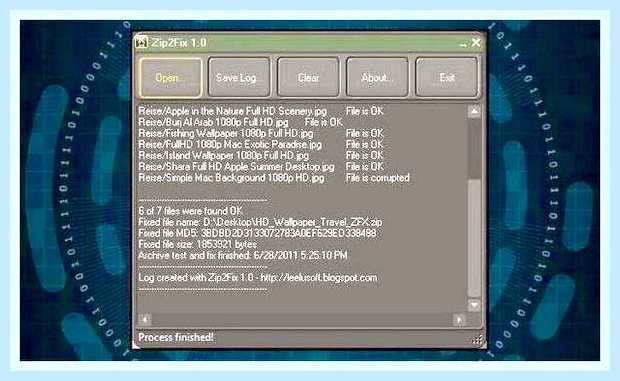 Восстановление zip архива