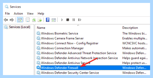 0x80070422 брандмауэр windows 10