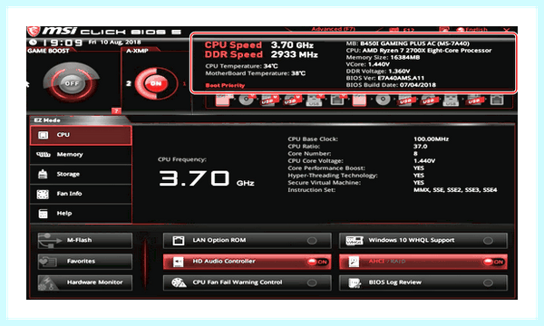 Msi click bios установка