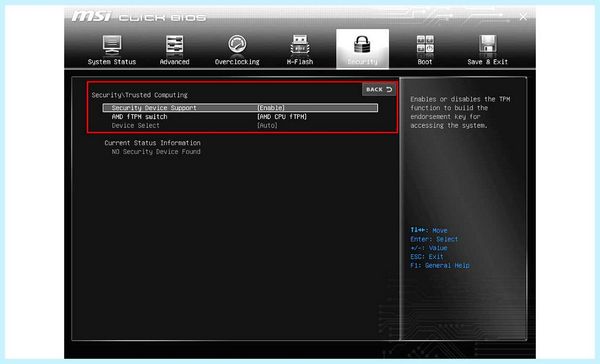 Msi click bios