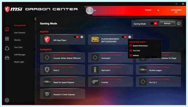 Msi gaming center